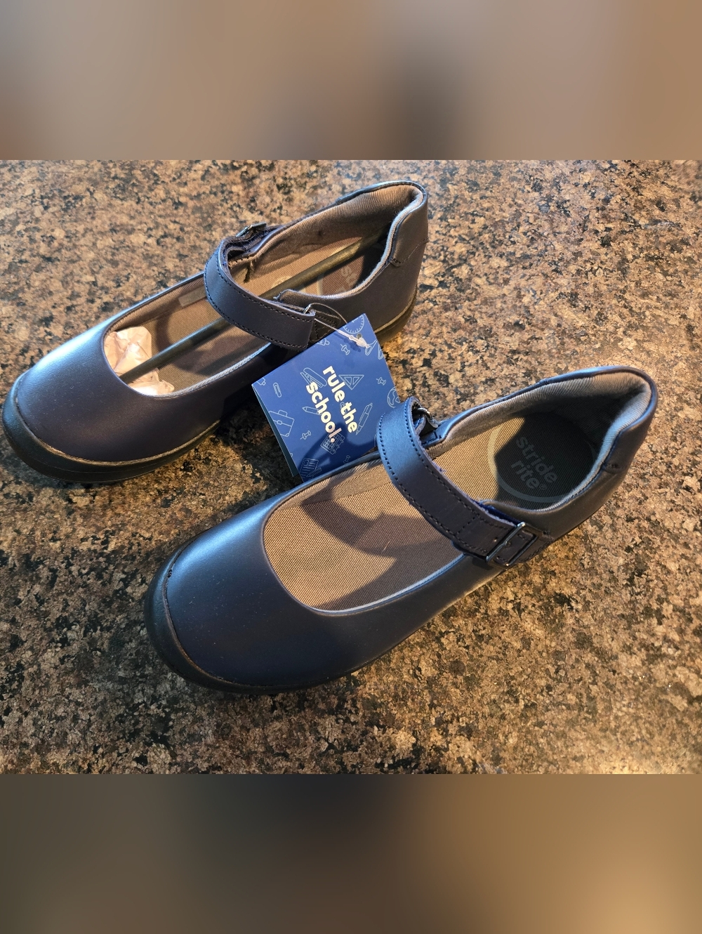 Stride Rite Navy Mary Jane School Shoes